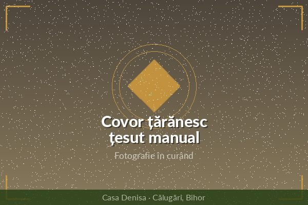 Covor țărănesc țesut manual — vechituri din Bihor