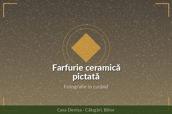 Farfurie ceramică pictată manual — vechituri din Bihor